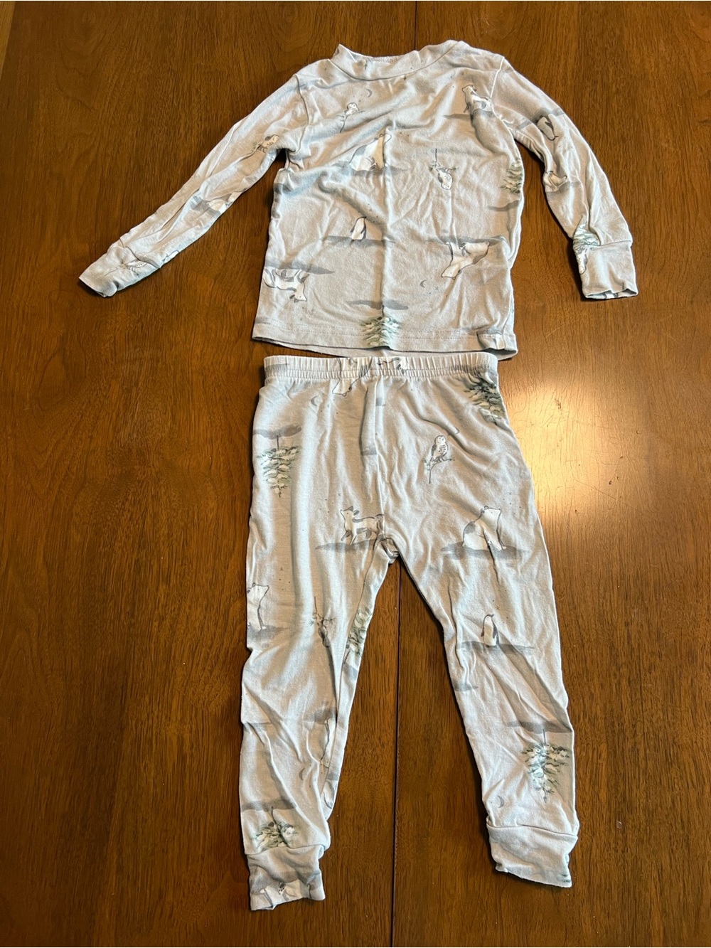 Carter's Light Gray Winter Animals Pajama Set